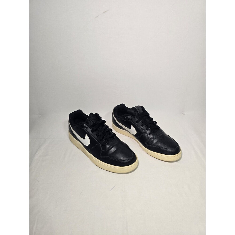 Nike Mens Ebernon Low Leather Basketball Shoe Black/White AQ1775-002 Size 12